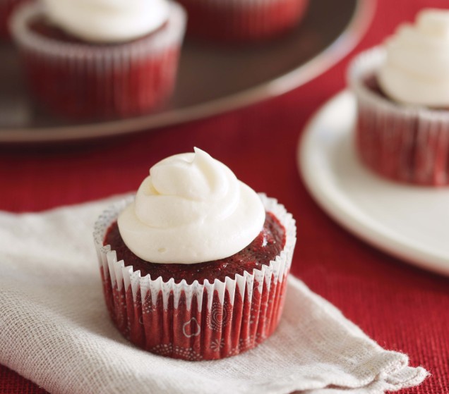 Gluten-Free, Sugar-Free Red Velvet Cupcakes With Sugar-Free Cream Cheese Frosting