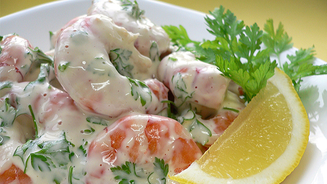Shrimp Spread and Salad